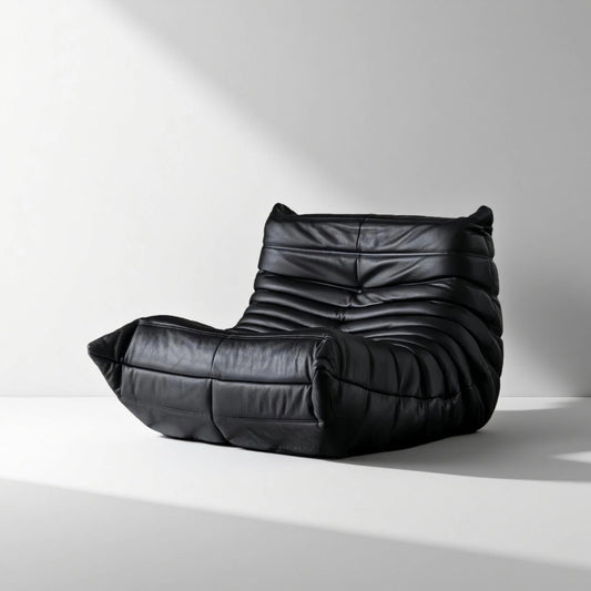 Modern Caterpillar Sofa Lounge Chair and Loveseat with all-foam design for cozy comfort