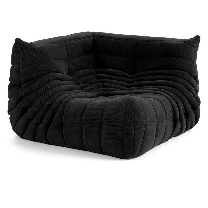 Corduroy Corner Sofa – Modern Cozy L-Shaped Couch for Small Living Rooms