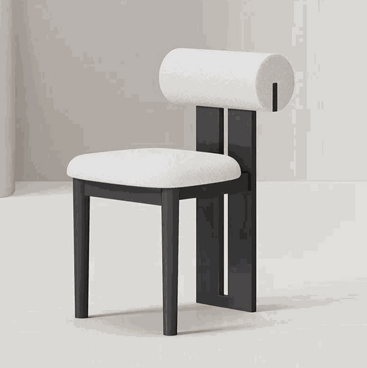 Set of 2 Nordic dining chairs with modern upholstered minimalist design