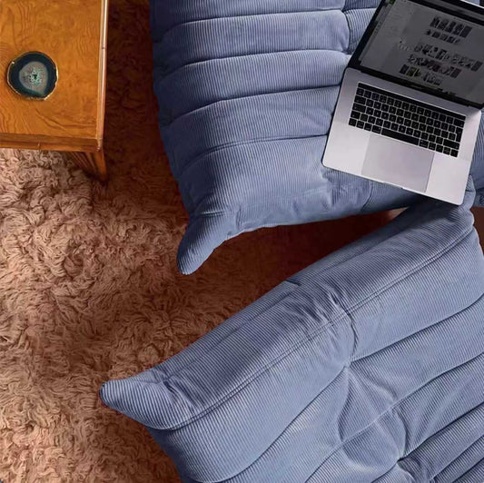 Caterpillar Sofa Modern Lounge Chair & Loveseat | Ergonomic Low Profile Foam Couch for Living Room