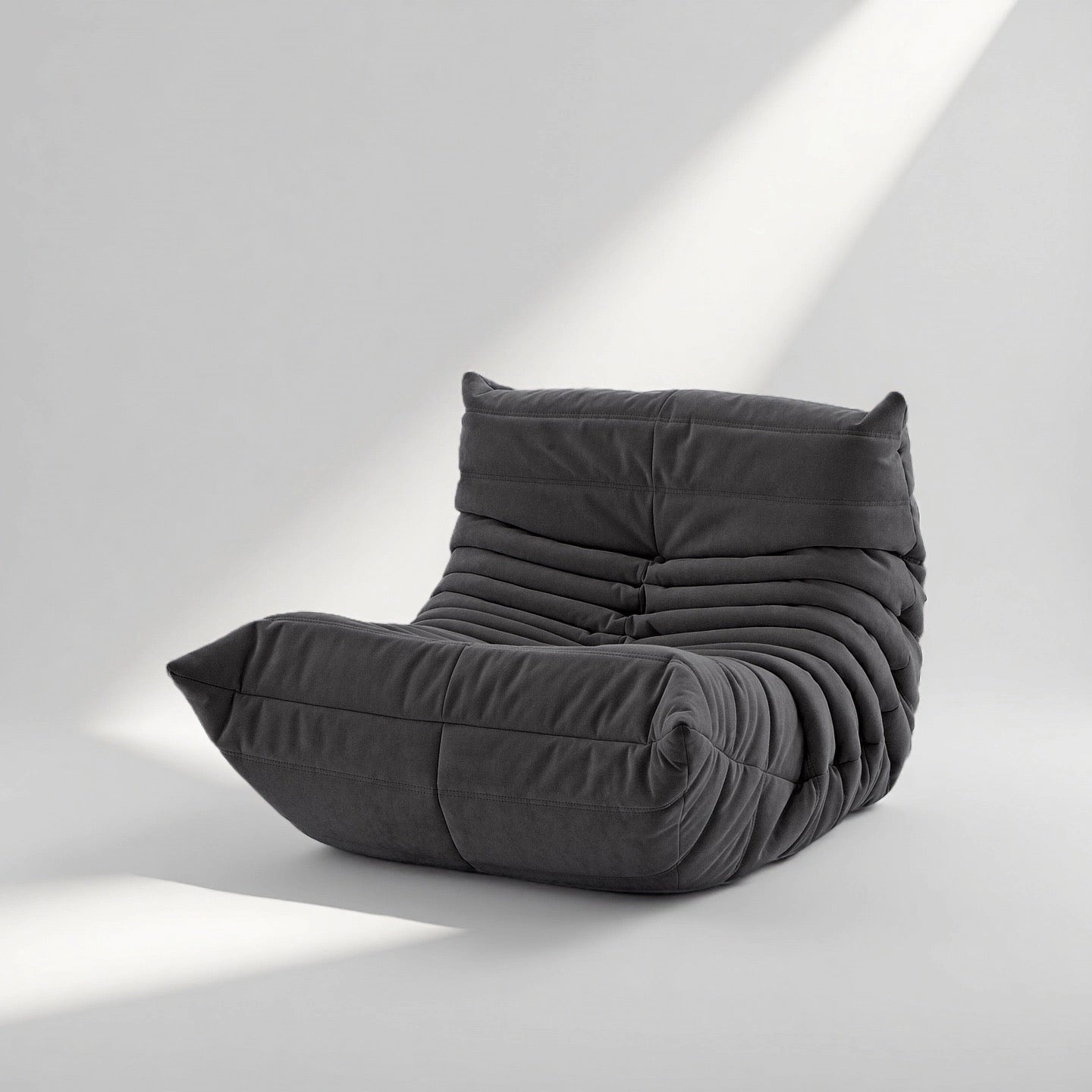 Wave Lounge Chair – Cozy Fabric Armless Seat in 9 Colors