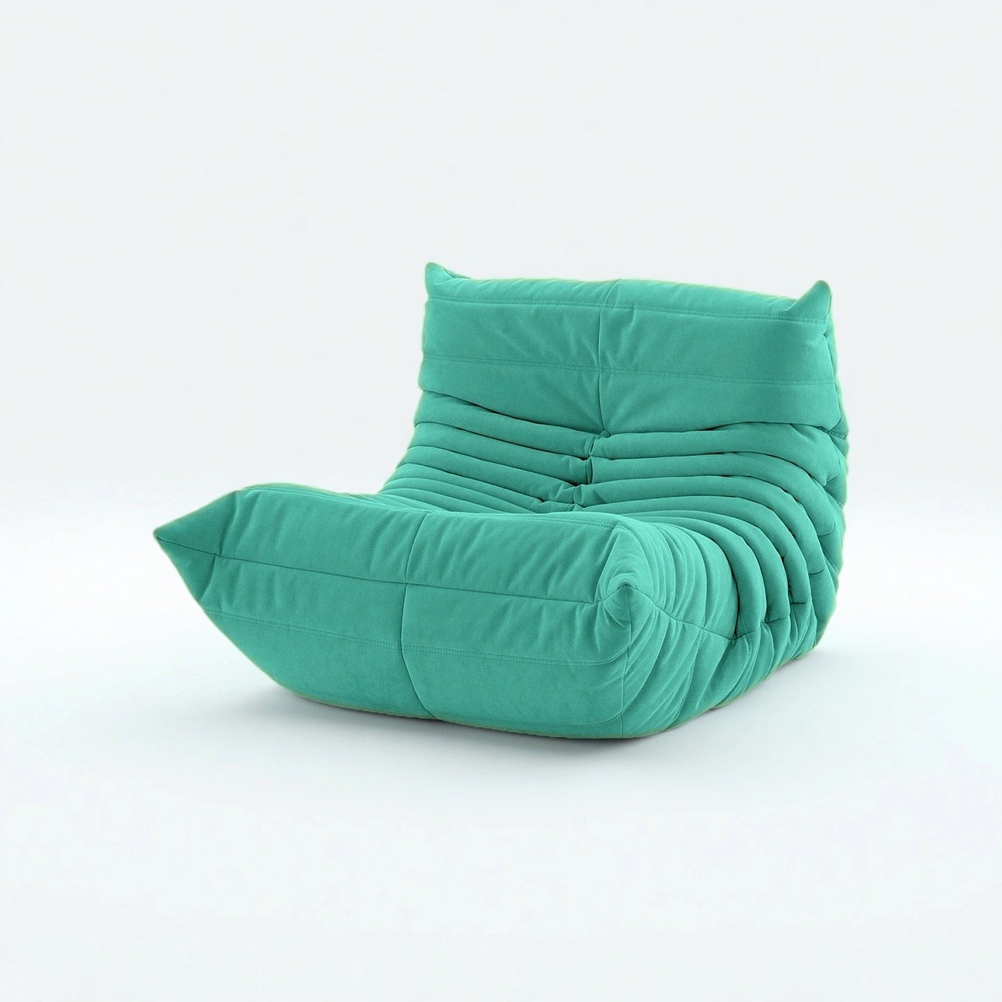 Wave Lounge Chair – Cozy Fabric Armless Seat in 9 Colors