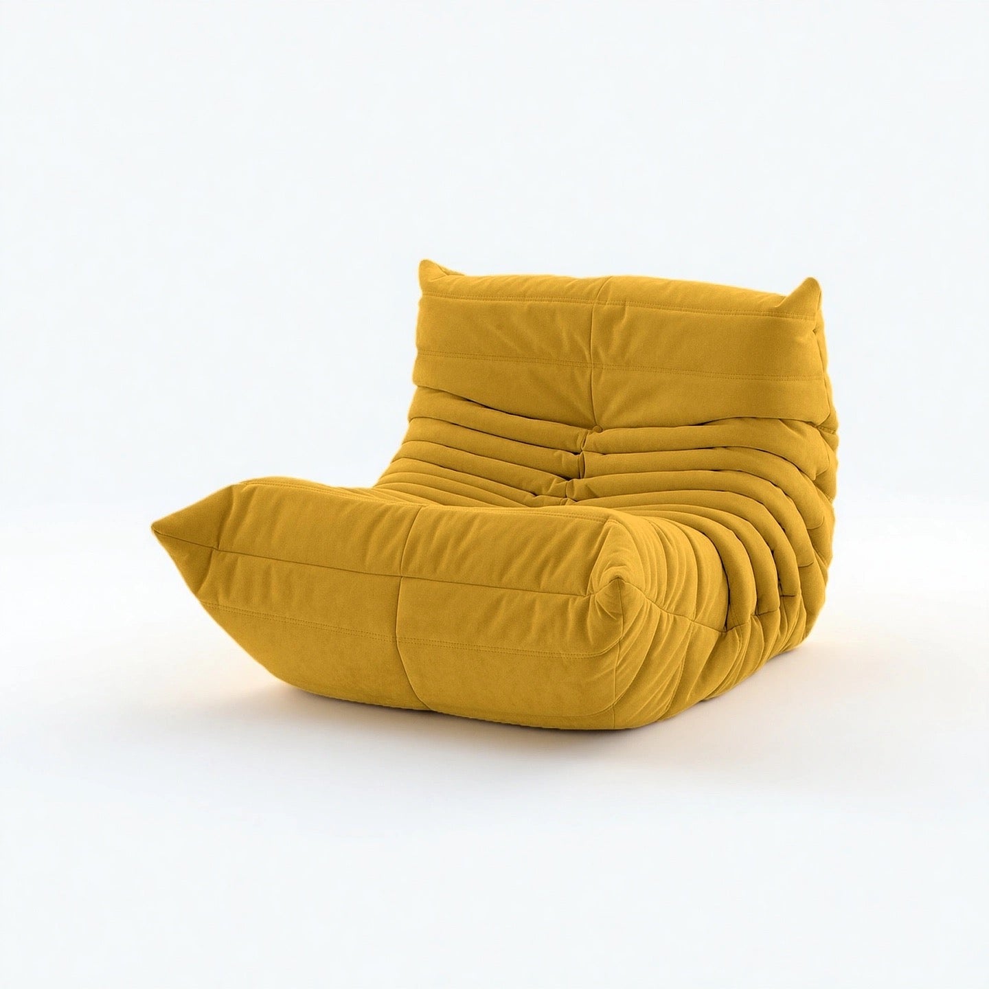 Wave Lounge Chair – Cozy Fabric Armless Seat in 9 Colors