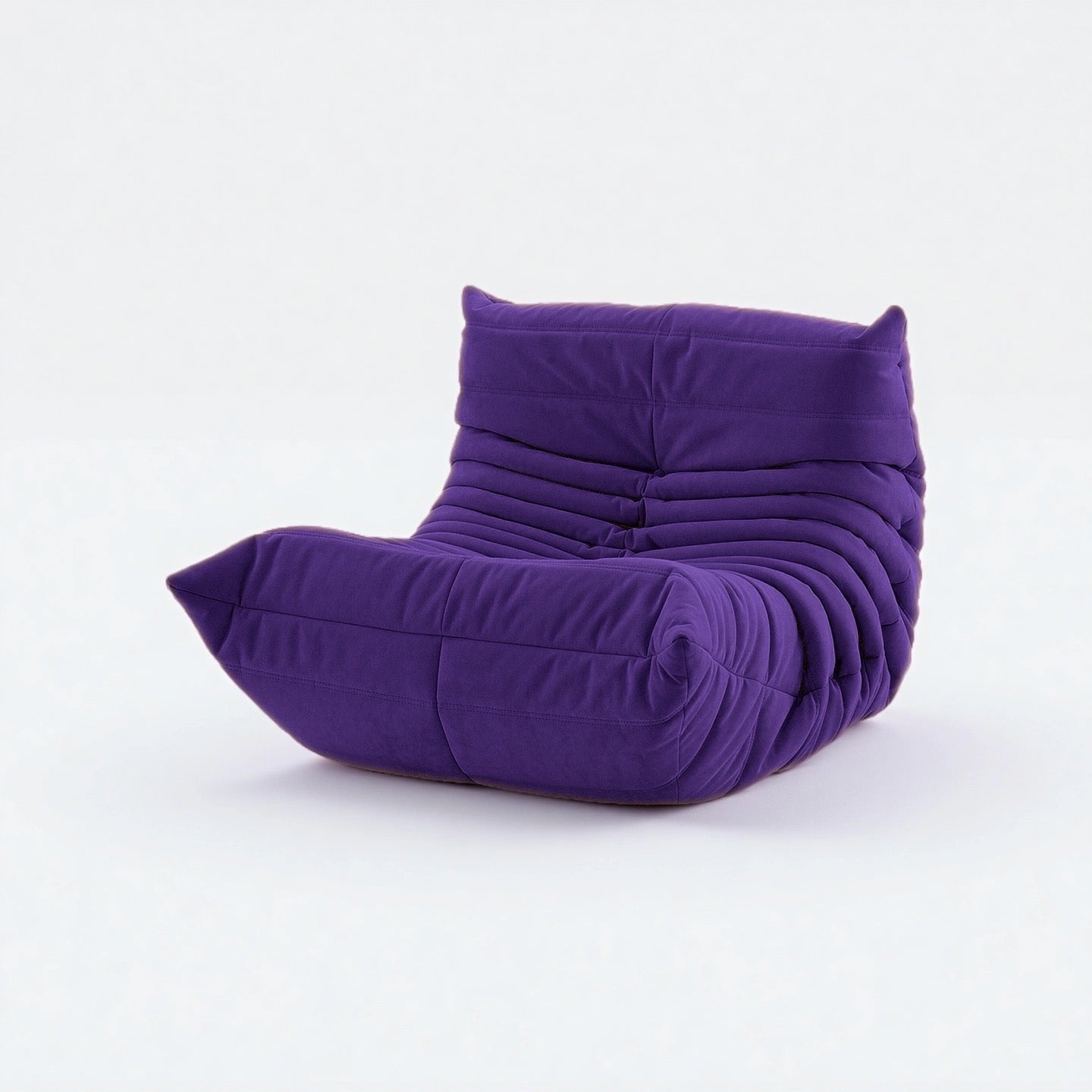 Wave Lounge Chair – Cozy Fabric Armless Seat in 9 Colors