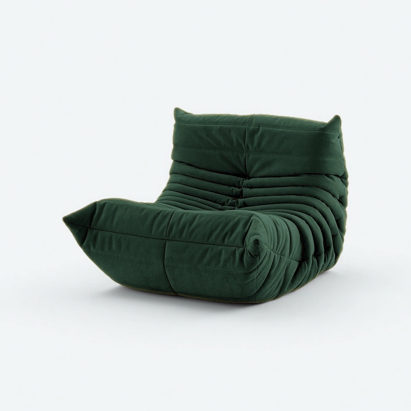 Wave Lounge Chair – Cozy Fabric Armless Seat in 9 Colors