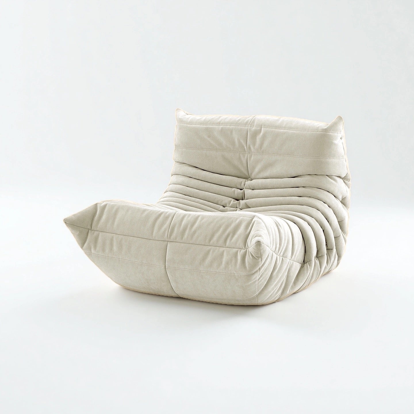Wave Lounge Chair – Cozy Fabric Armless Seat in 9 Colors
