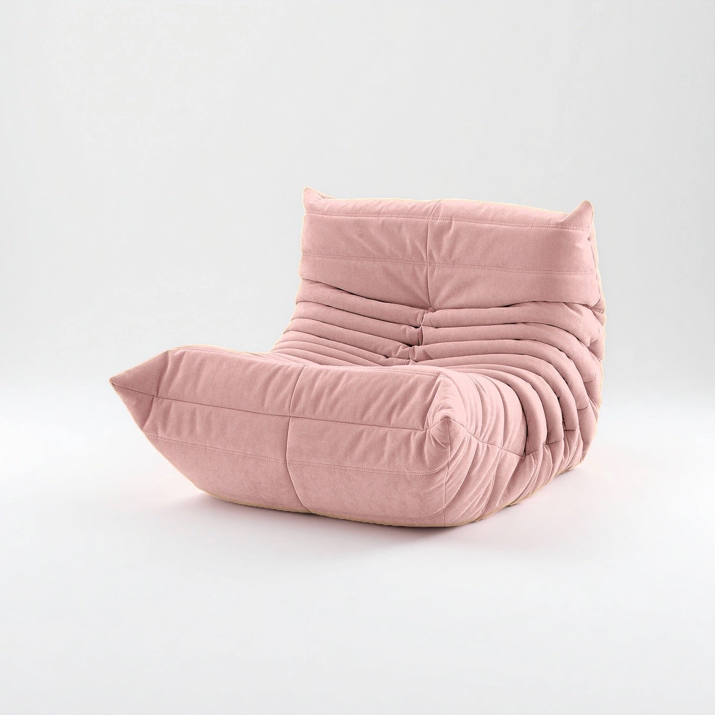 Wave Lounge Chair – Cozy Fabric Armless Seat in 9 Colors
