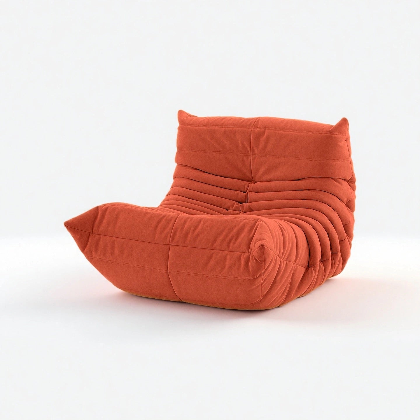 Wave Lounge Chair – Cozy Fabric Armless Seat in 9 Colors