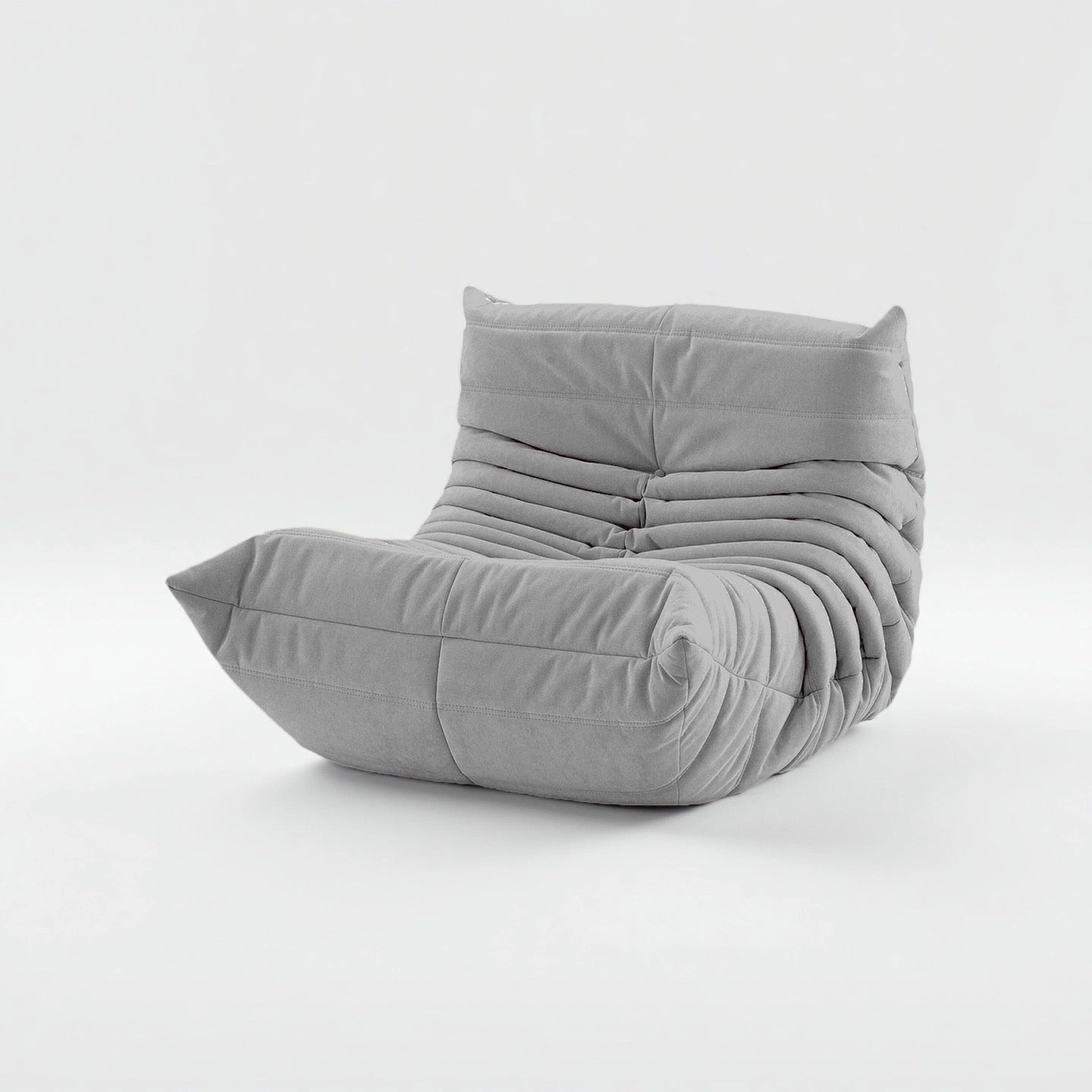 Wave Lounge Chair – Cozy Fabric Armless Seat in 9 Colors