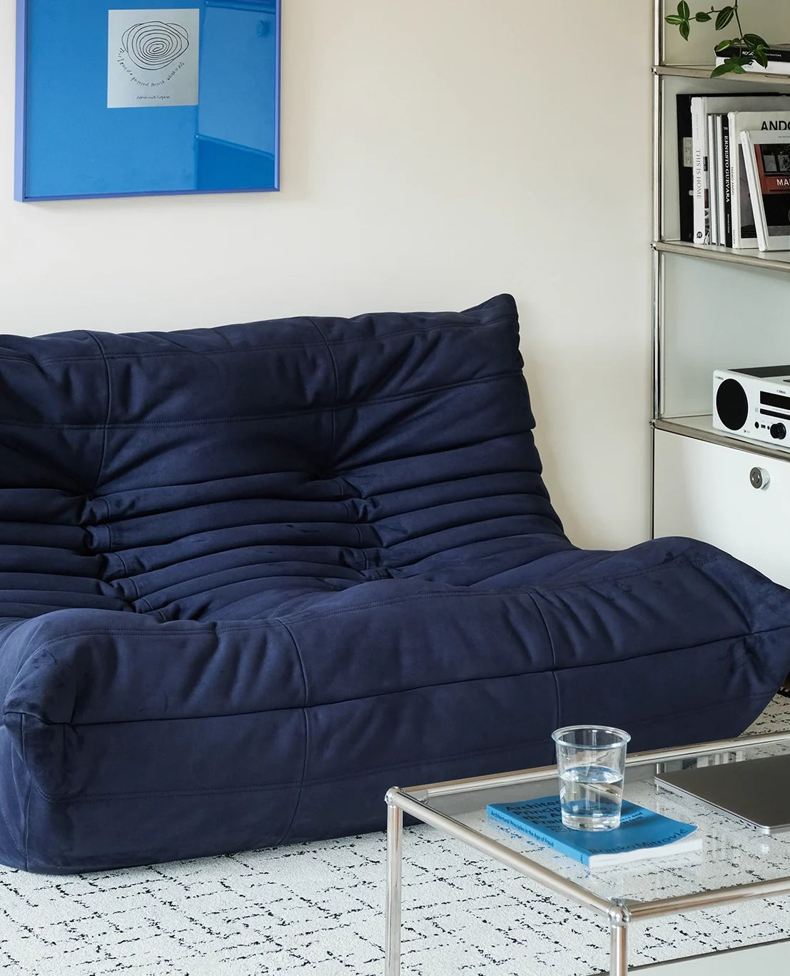 Wave Loveseat Sofa Modern 2 Seater Lounge Couch