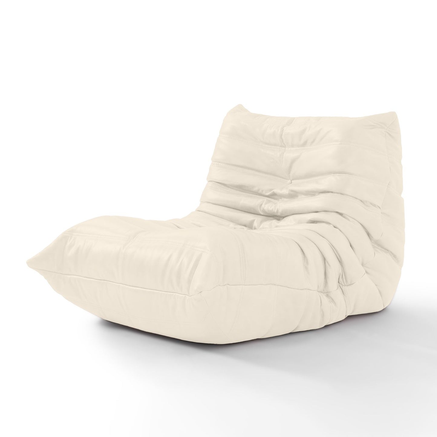 Wave Leather Lounge Chair – Plush Upholstered Accent Seat