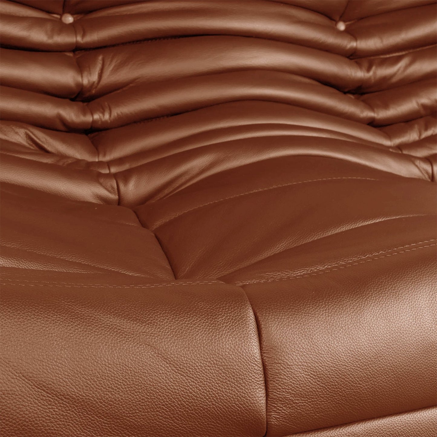Wave Leather Lounge Chair – Plush Upholstered Accent Seat