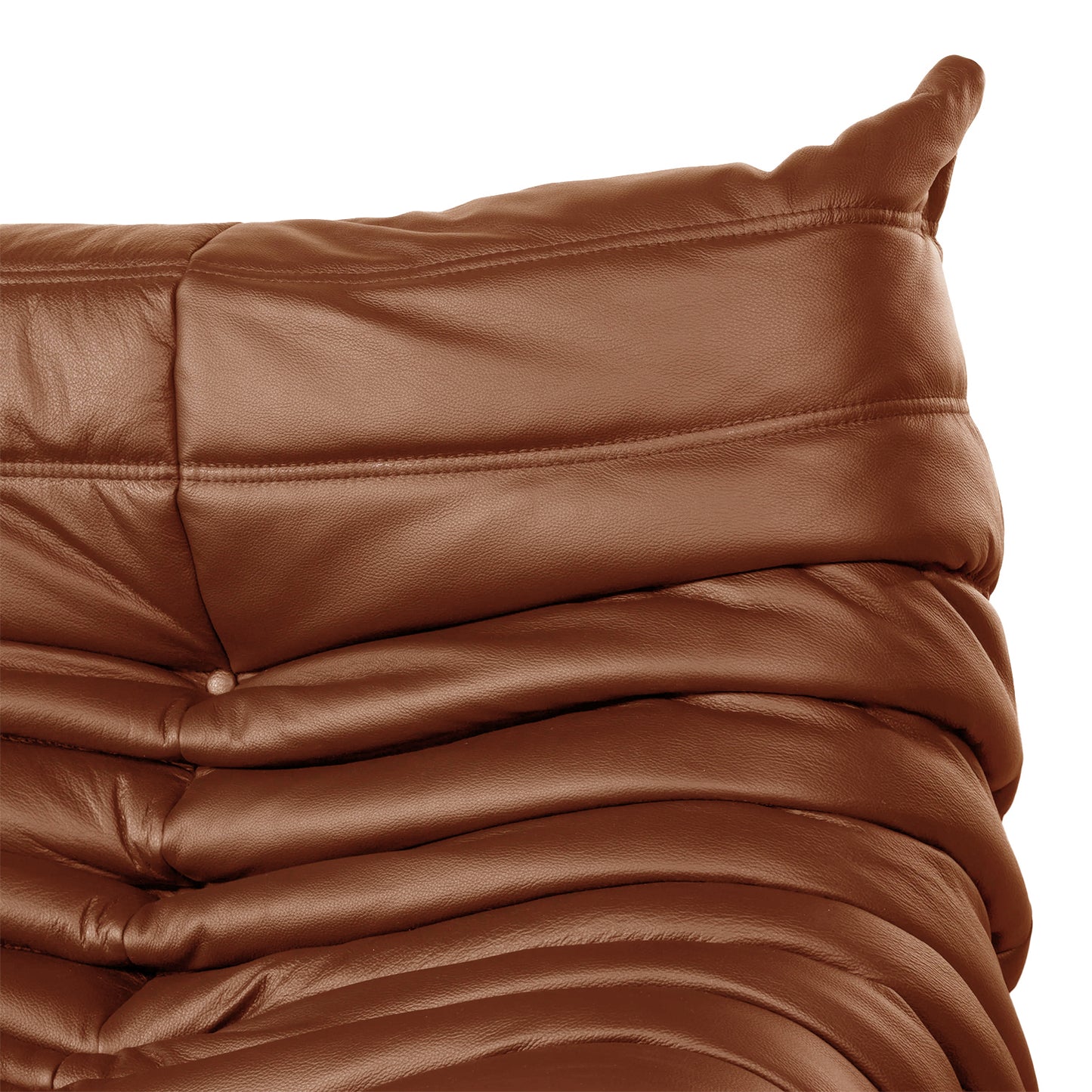Wave Leather Lounge Chair – Plush Upholstered Accent Seat