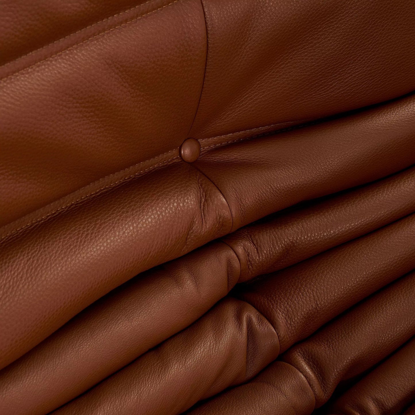Premium Leather 3-Seater Sofa – Low-Profile Couch with Plush Cushions