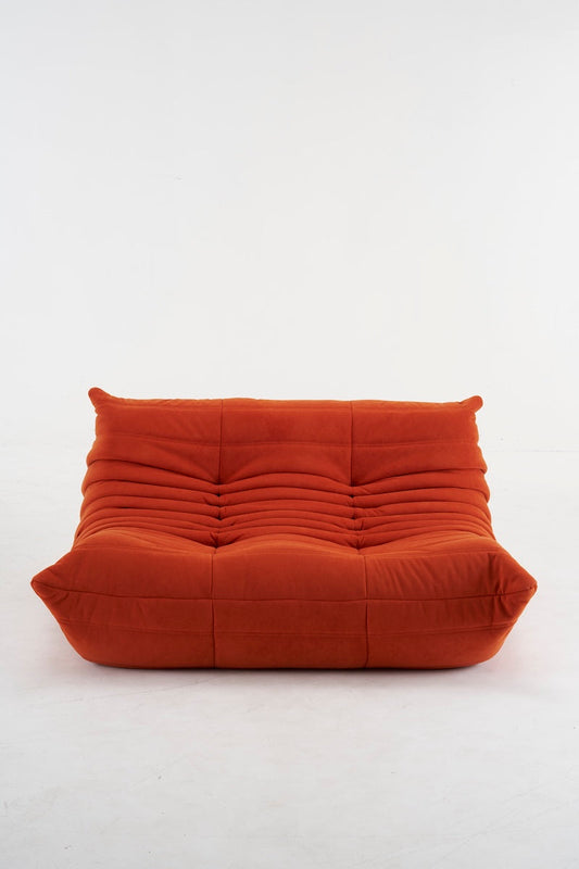 Modern Wave Loveseat Sofa 2 Seater with High-Density Foam and Premium Upholstery Caterpillar Sofa