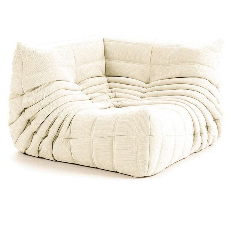 Corduroy Corner Sofa – Modern Cozy L-Shaped Couch for Small Living Rooms