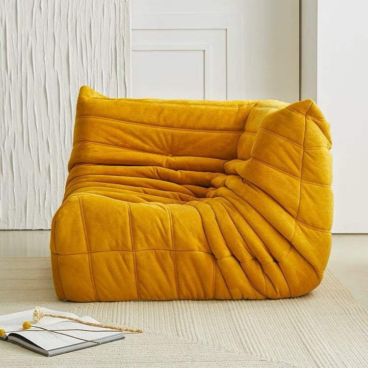 Suede Corner Sofa – Modern Cozy L-Shaped Sectional Couch for Living Room