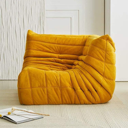 Suede Corner Sofa – Modern Cozy L-Shaped Sectional Couch for Living Room